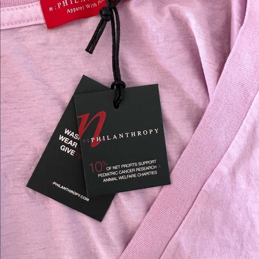 n:PHILANTHROPY Honey V-Neck Bodysuit in Pink Lavender, Size Small - Picture 8 of 8